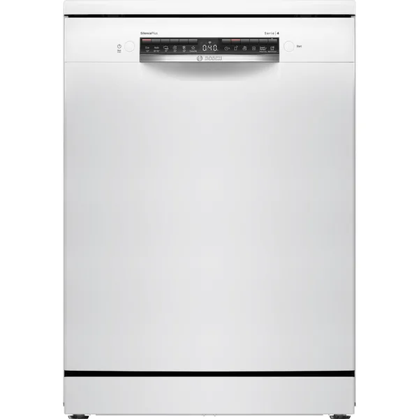 Masina de spalat vase Bosch SMS4EVW08E, 14 seturi, 6 programe, EfficientDry, Sistem Rackmatic, Home Connect, EcoSilence Drive, Tab-count, Clasa B, 60 cm, Alb