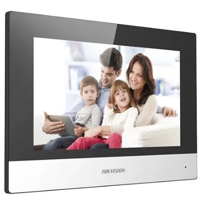 Monitor videointerfon cu Touch Screen Hikvision DS-KH6320-WTE2, TFT LCD 7 inch, conectare 2 fire, Wifi
