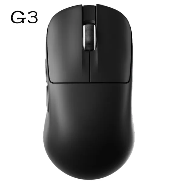 Mouse gaming wireless FURYCUBE G3, tri-mod Bluetooth 5.0/2.4GHz/Type-C, senzor PAW3311, ultra-usor 49g, 1000Hz, reincarcabil, ergonomic, pentru PC laptop Mac, negru