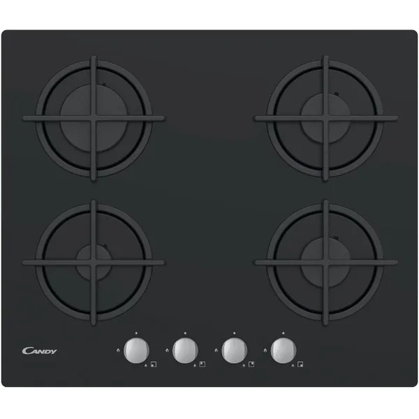 Plita Incorporabil CSG6B/4U2 Gaz Gratar Fonta 60cm Sticla Negru