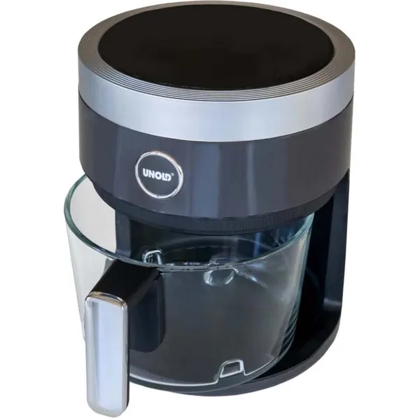 Friteuza hot air fryer glass 58695 (stainless steel (brushed)/black, 1,200 watts)