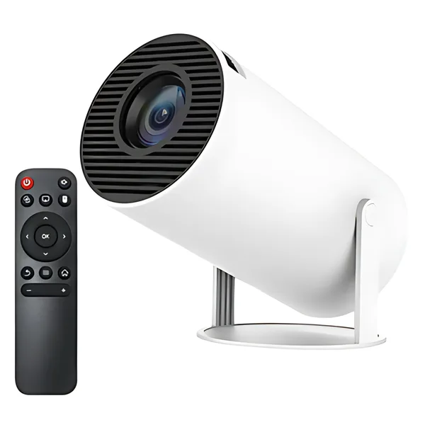 Videoproiector Smart LED Premium, Portabil, 4K UltraHD, Android 11, Autofocus, Difuzor Incorporat, 5000 Lumeni, Wi-Fi6, Bluetooth 5.0, Proiectie Ajustabila, 200Ansi, Conexiune HDMI, USB si Mirroring Android/IOS, 1 GB RAM, 8 GB memorie, Rotatie 180 Grade
