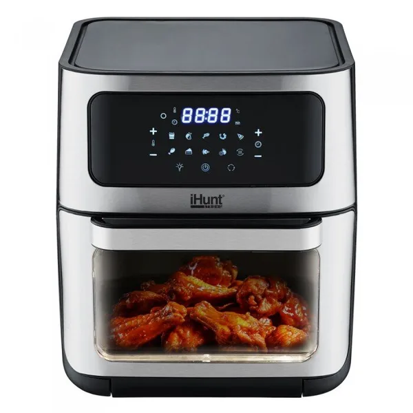 Friteuza cu Aer Cald BRO Air Fryer Ultra 12L Rotisor 10 Programe Automate 1800W Negru/Argintiu
