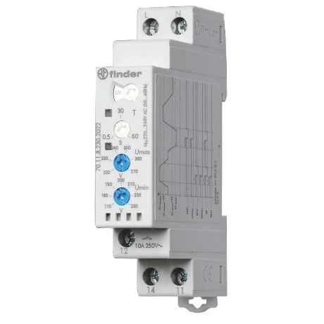 Releu de Monitorizare Tensiune Monofazat Finder 70.11.8.230.2022, 220 240V AC, 10A, 1 C/O