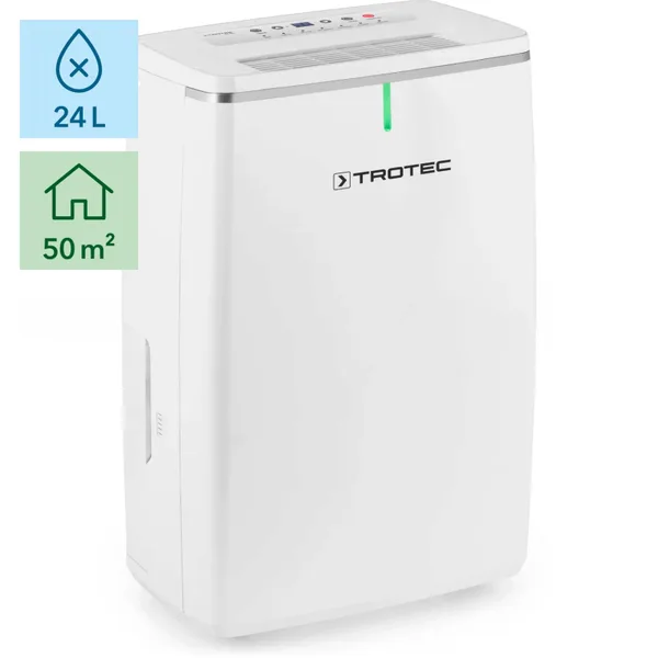 Dezumidificator Trotec TTK72E  24l/zi  Debit 195mc/h  Pentru spatii de pana la 50mp  Display  Timer  Higrostat  Uscare rufe