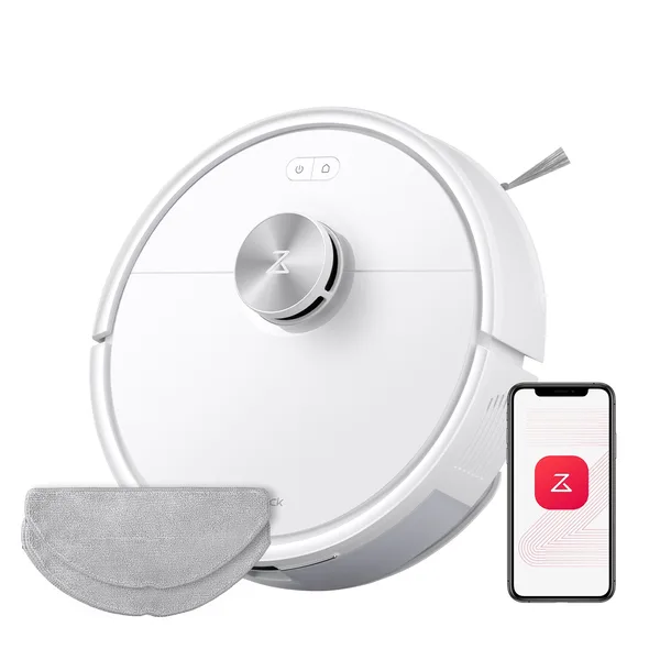 Aspirator Robot cu Mop Roborock Q7 M5 Set, 10000 Pa, Covor de Amplificare, Design Dublu Anti-incurcare, Navigare LiDAR Precisa, control prin aplicatie, Functioneaza Pana la 150min, Alb