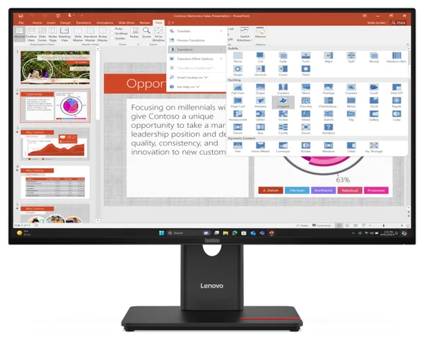 Monitor Commercial Lenovo ThinkVision T27-40, 27", 1920 x 1080 pixeli, Black, 3 ani Garantie