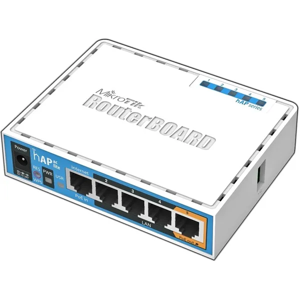Router wireless HAP ac lite 733 Mbit/s Power over Ethernet (PoE)