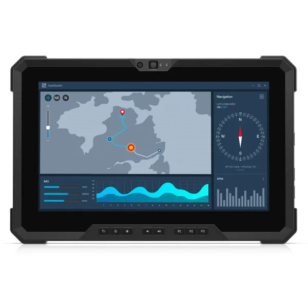 Laptop Refurbished Latitude 7220 Rugged 11.6 inch FHD Intel Core i5-8365U 8GB 256GB SSD Windows 11 Home Black
