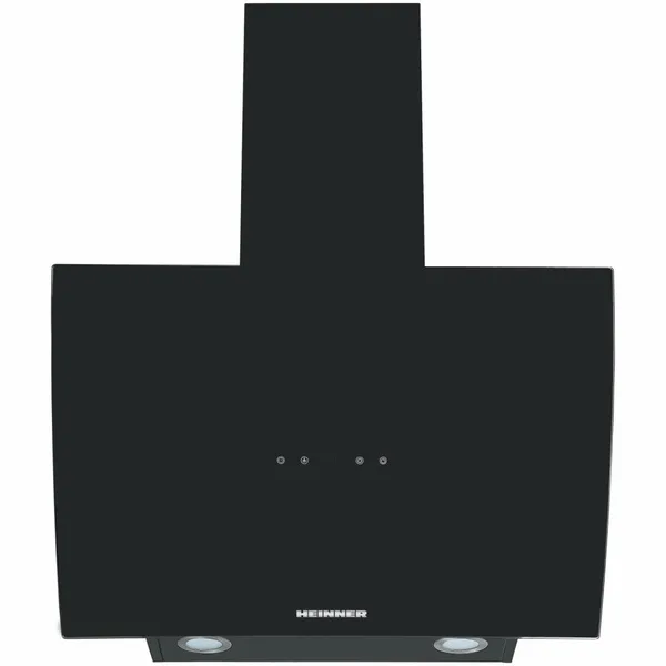 Hota incorporabila decorativa Heinner HDCH-5960RGBK, Control touch, Afisaj LED, Putere de absorbtie 576.2 m3/H, Iluminare LED, Clasa B, 60 cm, Sticla neagra