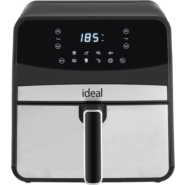 Friteuza cu Aer Cald IDEAL Capacitate 6.5L Putere 1800W Negru/Inox