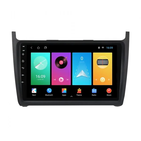 Navigatie dedicata cu Android VW Polo 6R 2009 - 2018, 1GB RAM, Radio GPS Dual Zone, Display HD IPS 9" Touchscreen, Internet Wi-Fi, Bluetooth, MirrorLink, USB