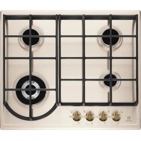 Plita incorporabila EGH6343RON Gaz 4 arzatoare 60cm Crem