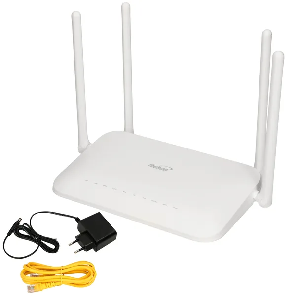 Router Fiberhome SR1041K Mesh, VPN, VLAN, WiFI6, AX1500, Dual Band, 4x RJ45 1000Mb/s, 1x USB