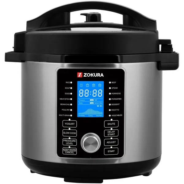 Oala Electrica sub Presiune Multifunctionala Z1229 2in1 Capacitate 5.6L 26 Programe Presetate Putere 1500W Negru