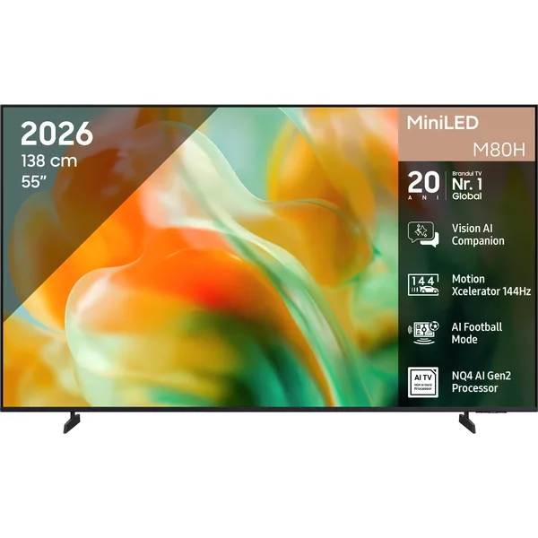 Televizor SAMSUNG MiniLED 55M80H, 138 cm, Smart, 4K Ultra HD, 144 Hz, Clasa E (Model 2026)