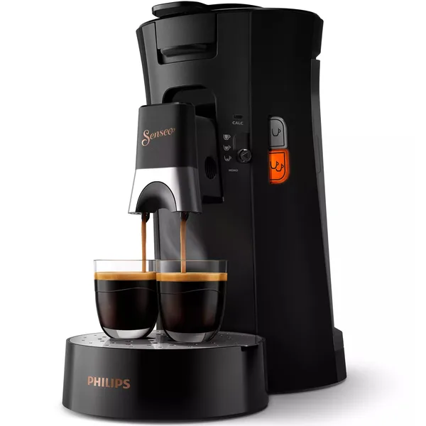 Espressor Philips Senseo Select CSA240/61, Crema Plus, Intensity Plus, Memory Plus, 1450 W, capacitate rezervor apa 0.9 l, presiune pompa 1 bar, negru