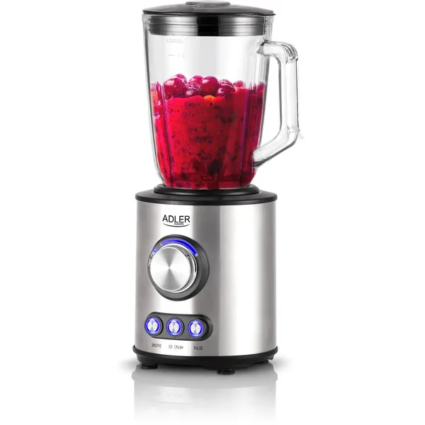 Blender de Masa AD 4078 Vas Sticla 1.5L 2 Viteze 3 Functii Putere 1700W Argintiu