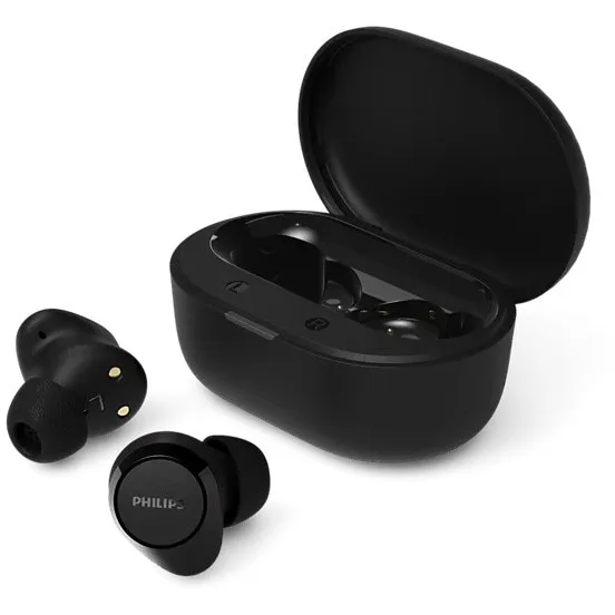 Casti In-Ear Philips TAT1300BK/00, True wireless, Bluetooth 6.0, Microfon, IPX4, Autonomie 24h, Black