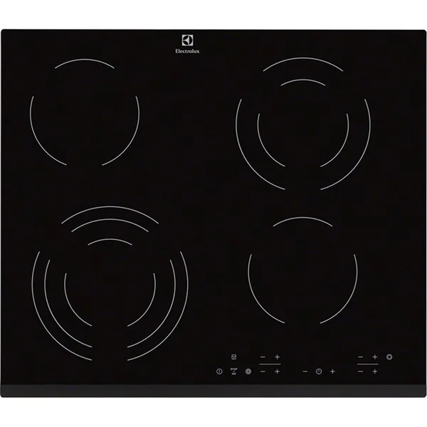 Plita incorporabila EHF6343FOK 4 zone de gatit 59cm Black