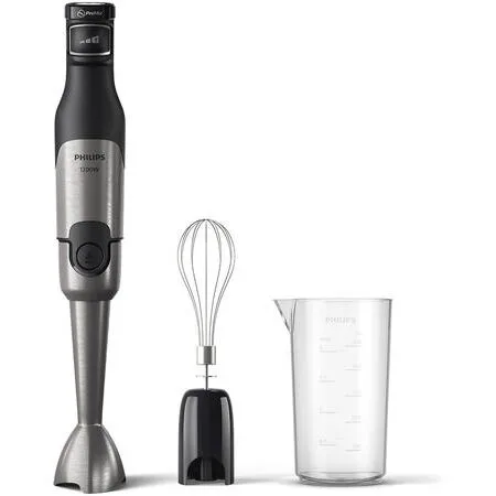 Blender Vertical Seria 5000 HR2682/00 Pahar Gradat 0.5L 1200W Argintiu/Negru