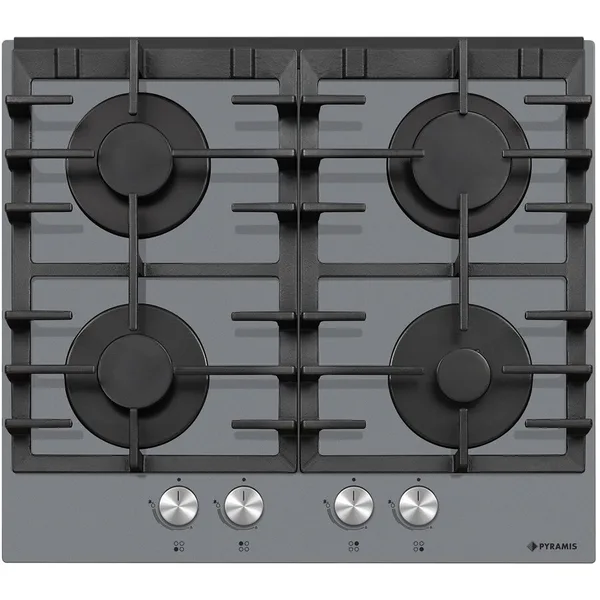 Plita Gaz Incorporabila 6704 Pearl 4 Arzatoare Fonta Aprindere Electronica Automata Gri
