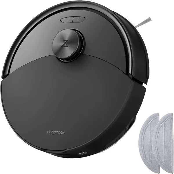 Robot de aspirare Roborock Q10 S5 Kit, Aspiratie HyperForce 10000Pa, Sistem dual anti-incurcare, Mop cu ridicare automata, Evitarea obstacolelor ReactiveTech, Control prin APP, Pentru par de animale si covoare, Negru