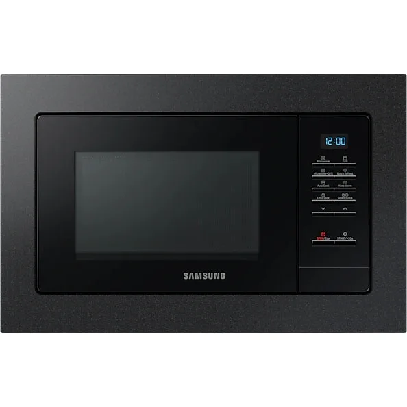 Cuptor cu microunde incorporabil Samsung MG23A7013CB/OL, 23L, 800W, Grill, 6 trepte de putere, Mod Eco, Dezghetare rapida, Functie Grill Fry, Negru