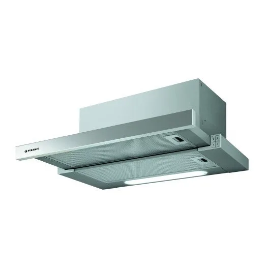 Hota incorporabila telescopica Eliteline Slim Turbo 60 1 Motor 3 Viteze Inox si Metal vopsit Gri