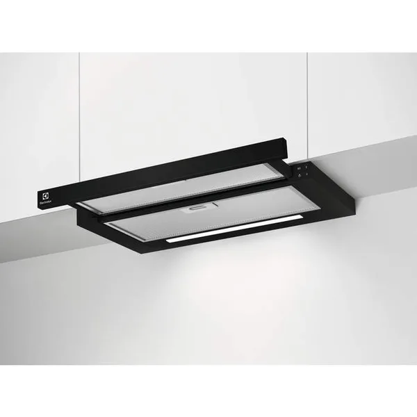 Hota telescopica incorporabila Electrolux LFP616K, Putere de absorbtie 600 mc/h, 1 motor, 60 cm, Negru