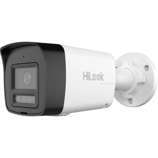 Camera IP Hikvision HiLook IPC-B140HAP-LUF/SL, 4MP, dual light 30m, microfon si difuzor, slot card, sirena, IP67, POE