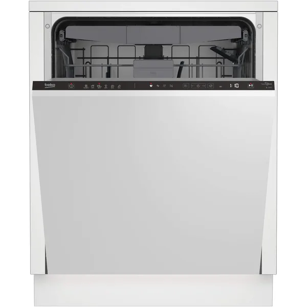 Masina de spalat vase incorporabila Beko BDIN36535, 15 seturi, 6 programe, HygieneIntense, SteamGloss, AquaIntense, Motor ProSmart Inverter, AutoDoor Opening, Touch Button, Cutlery Tray, Clasa D, 60 cm