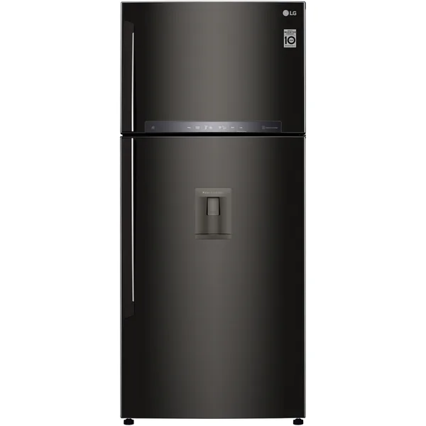 Frigider cu doua usi LG GTF744BLPED, 509 l, Total No Frost, LinearCooling, DoorCooling+, Compresor Inverter Linear, Clasa E, H 180 cm, Negru