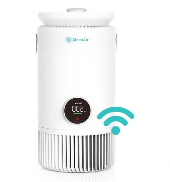 Resigilat - Purificator si umidificator AlecoAir PU50 Nuo WiFi Capacitate umidificare 600 ml/h True HEPA Lampa UV-c Ionizare PM 2.5