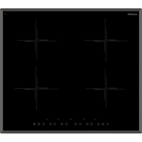 Plita Built-in ACH-720IND Putere 7.4kW 4 Zone de Caldura Control Touch Timer Indicator Caldura Reziduala 60Cm Negru