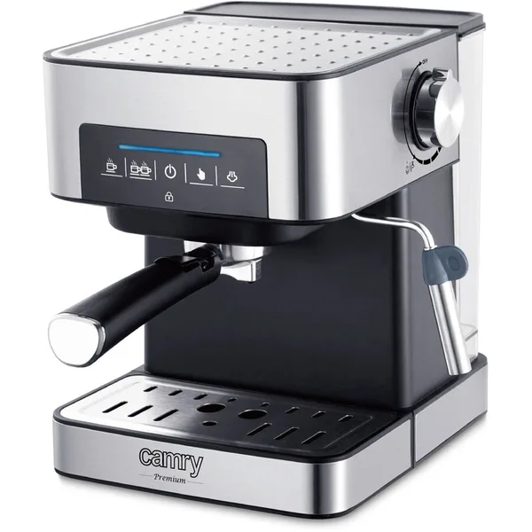 Espressor Manual CR 4410 Rezervor Apa 1.6L Presiune 15 Bari Spumare Manuala a Laptelui Putere 850W Argintiu
