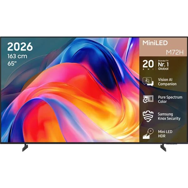 Televizor SAMSUNG MiniLED 65M72H, 163 cm, Smart, 4K Ultra HD, Clasa F (Model 2026)