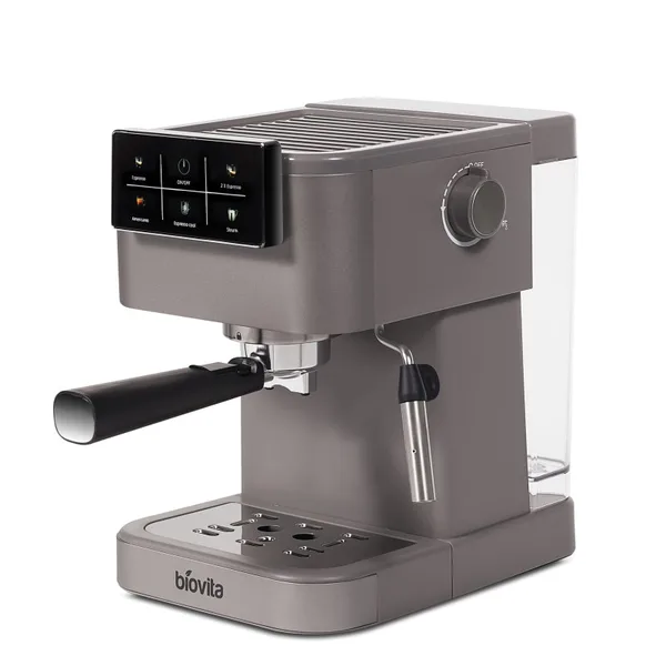 Espressor Biovita NEO, 1350W, Functie Cafea Rece, 20 Bari, 1.5L, Afisaj Tactil, Spumare