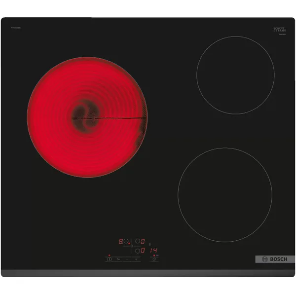 Plita Incorporabila PKM631BB2E Vitroceramica 3 Zone Gatit TouchSelect ReStart Temporizator HighSpeed Negru