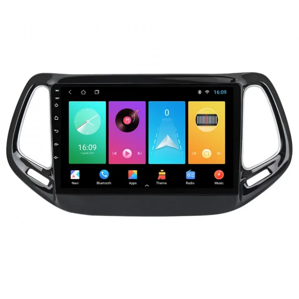 Navigatie dedicata cu Android Jeep Compass II 2016 - 2021, 2GB RAM, Radio GPS Dual Zone, Display HD IPS 10" Touchscreen, Internet Wi-Fi, Bluetooth, MirrorLink, USB